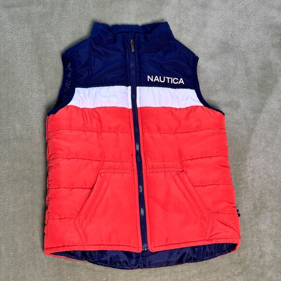 Nautica Other - Nautica Boys Colorblock Puffer Vest Quilted Full Zip Cold Weather 4T